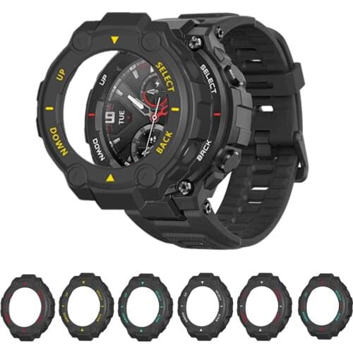 Soft TPU Case Cover For Huami Amazfit T Rex Protective Bumper Shell For Amazfit T-Rex Pro Watch Protector Frame Cover Sleeve