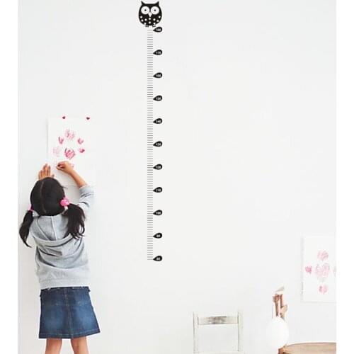 Owl Kids Height Chart Wall Sticker Home Decor Cartoon Animal Height Ruler Fashion Wall Stickers Home Decor Living Room