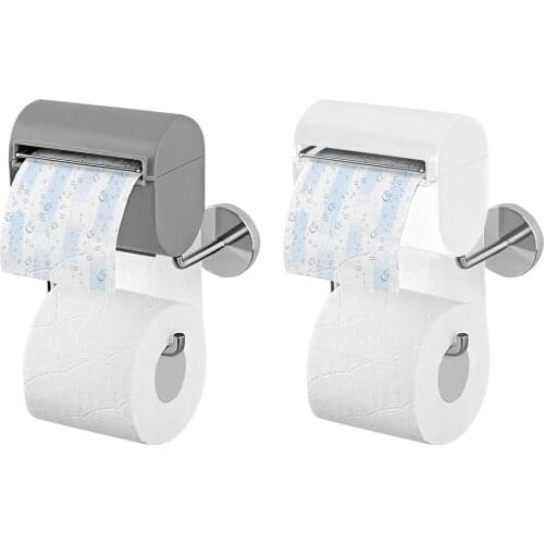 Wall Mount Toilet Paper Holder Bathroom Tissue Accessories Rack Holders Self Adhesive Punch Free Kitchen Roll Paper Accessory