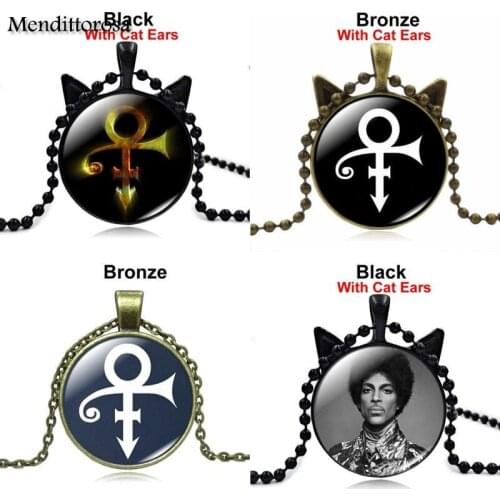 Mendittorosa Pendant Necklace For Girls Best Gift For Lovely Daughter Sister Prince RIP Symbol Logo Love Gothic