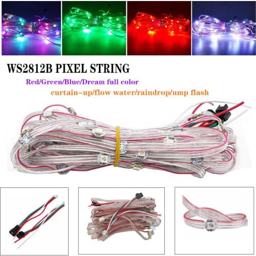 Pre-soldered WS2812B LED Heatsink Board 5V WS2811 IC Built-in Addressable Idividually LED Module String Panel 10cm Wire 50-500