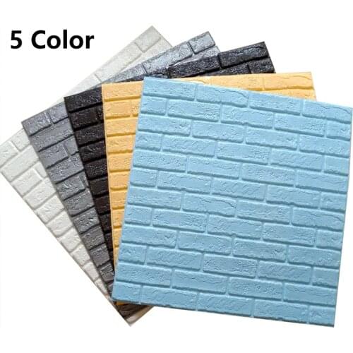 DIY Self-Adhesive 3D Brick Wall Stickers Living Room Decor Foam Waterproof Wall Panels Covering Wallpaper for Home House TV Kids