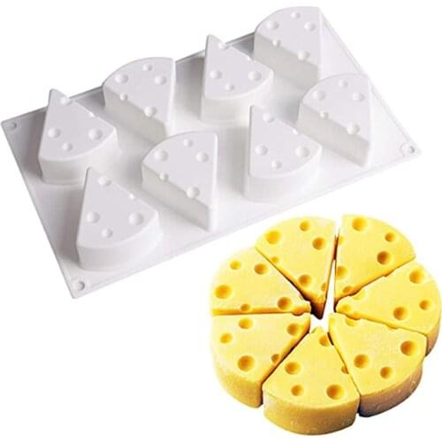 8 Cavity Cheese Silicone Mold Dessert Chocolate Mousse Cake Mould Non-Stick Pastry Candy Ice Cream Mold Cake Decorating Tools