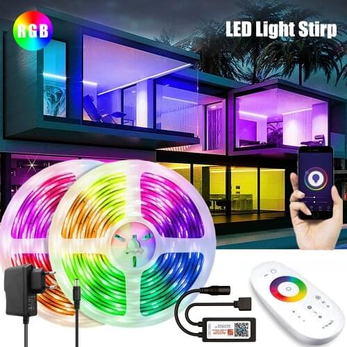 LED Light Strips 5050 RGB Flexible Diode For Bedroom Decoration Lamp String With Phone Wifi Bluetooth APP Controller LED Ribbon