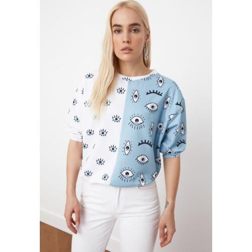 Trendyol Printed Knitted Sweatshirt TWOAW21SW1251