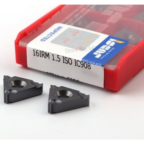 16ERM 16IRM 11IRM 1.0ISO 1.25ISO 1.5ISO 2.0ISO 2.5ISO 3.0ISO IC908 Carbide Inserts CNC Lathe Blade Thread Turning Cutter Tools