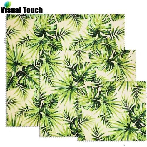 Visual Touch Tropical Palm Leaf Beeswax Wraps Reusable Bees Wax Food Wraps for Sandwich Cheese Fruit Bread Snacks Cling Wrap