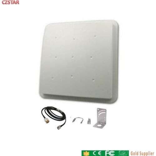 Waterproof high gain long range 9dbi Circular Polarization uhf rfid antenna N female connector for epc gen2 uhf rfid tag reader