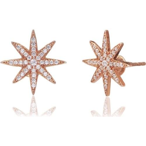 White Cubic Zirconia North Star Tag