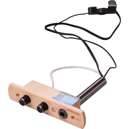 Cajon Drum Sound Hole Pickup Microphone Pick-up System for Box Drum with Tone Volume Control 6.35mm Output