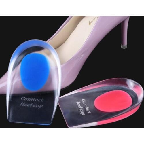 1 Pair Heel Pad 3D Silica Gel Insoles Anti-slip for Women High Heel Sneaker Casual Shoes