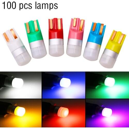 100pcs T10 W5W Led 3030 SMD Wedge Clearance Bulb Auto Dome Reading Car Light Side Marker Side Light Parking Lights 194 168 Lamps