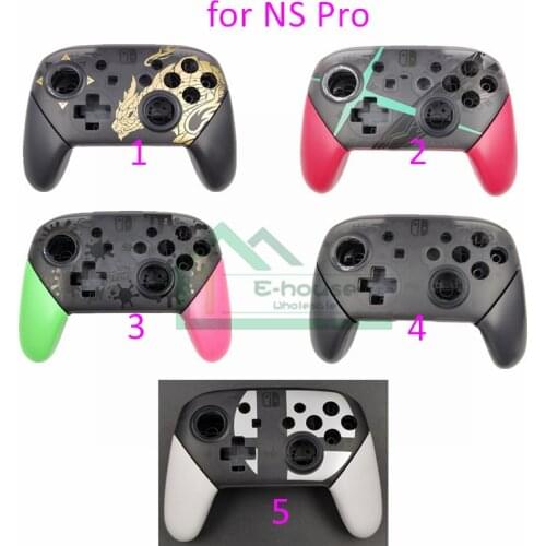 5pcs for Nintend Switch Pro Controller replacement Upper Bottom Housing Shell Cover Case for NS Pro controller