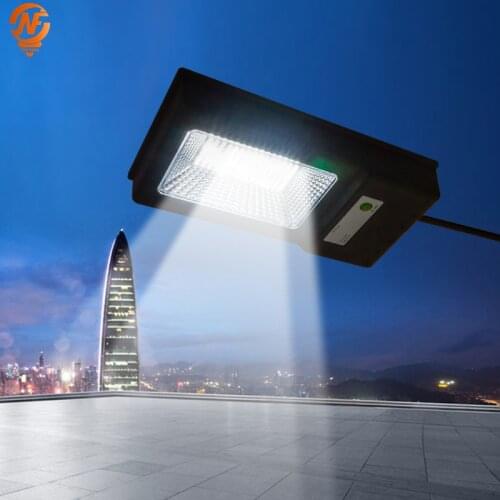 50W Led Solar Street Lights Outdoor Security Lighting Wall Lamp IP67 Waterproof Radar Motion PIR Sensor Smart Control Lamp