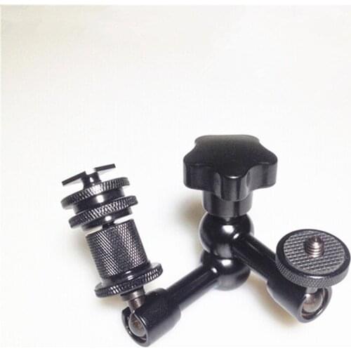7 Inch Hot Shoe Mount Connector Friction Articulating Magic Arm Bracket with 1/4" Screw for DSLR Camera LCD Monitor LED Light