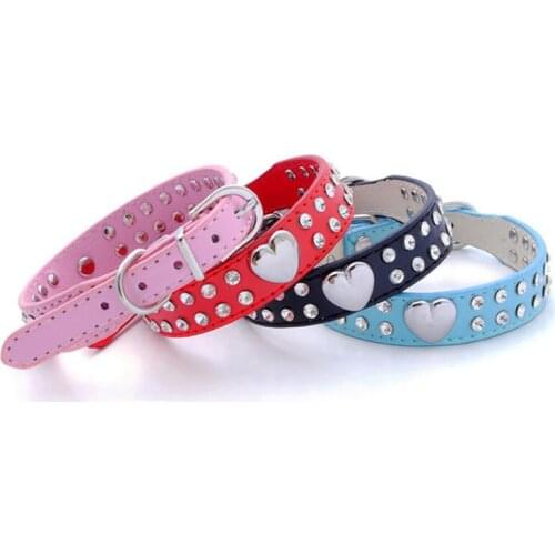 Dog Collars and Leashes Bling Rhinestones Dog Collar Pets Collar Dog Neck Pet Supplies Dog Products Hot Sale