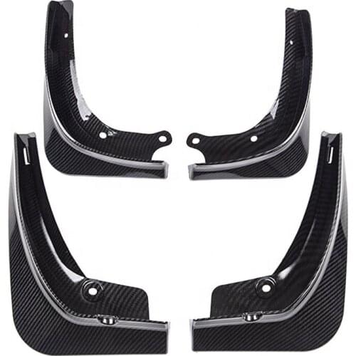 4PCS Splash Guards Mudflap Fender For Tesla Model 3 4 Black Carbon Fiber Material Fender Car Accessories For Tesla Model 3