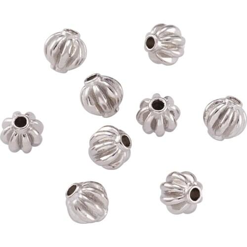 Pandahall 50pcs Alloy Beads Spacer Charms Beads Pumpkin Pendants for DIY Jewelry Making Necklaces Bracelets 8mm Hole: 2mm