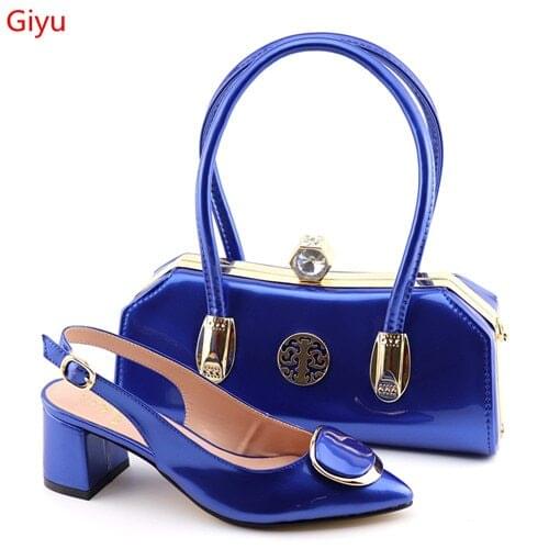 Doershow good looking Shoes And Bag Set New 2019 Women Shoes And Bag Set In Italy Italian Shoes with Matching Bags Set!!SBE1-14