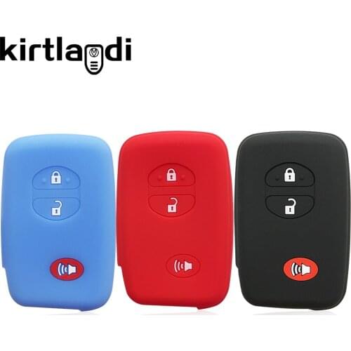 Silicone Car Key Case Cover Protector for Toyota Land Cruiser Camry Prado 4Runner Venza 3 Remote Fob Key Holder Keychain Keyless