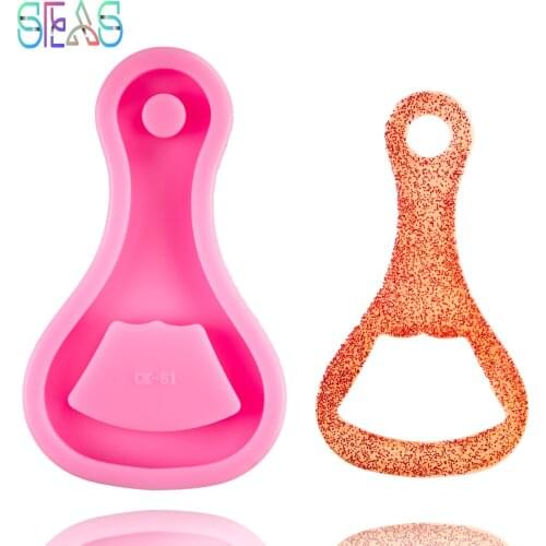 Bottle Opener Mold Silicone Molds DIY Resin Epoxy Keychains Mould For Jewelry Key Ring Penda Party Decorationnt Decoration