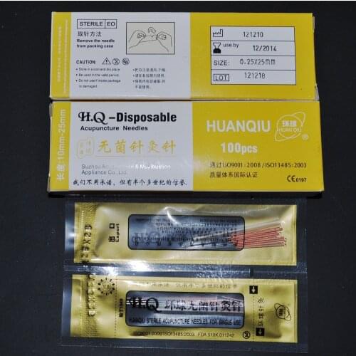 H.Q Disposable Acupuncture Needle 1000 Pieces, Copper Handle