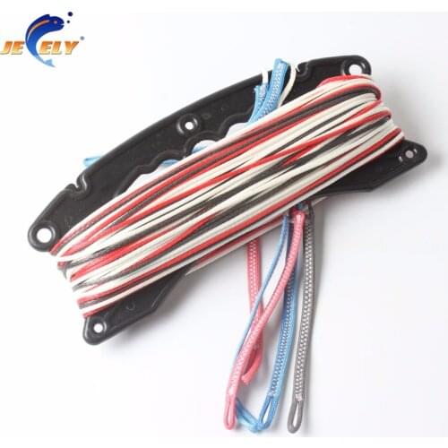JEELY uhmwpe fiber 4 line(1red in 350kg,1black in 350kg,2white in 400kg) x 22m kitesufing line set end looped
