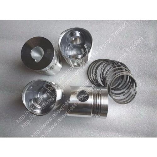 Set of piston with piston rings for Shanghai tractor SH654 with engine 4100A as picture showed, part number: 4100A-04009B