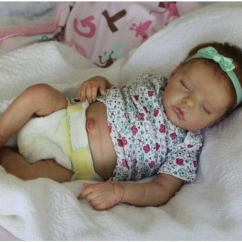 Reborn Doll Blank Kit 17 inch Realistic Newborn Fabric Body Bebe Reborn Doll Unpainted Unfinished Doll Parts DIY Kit