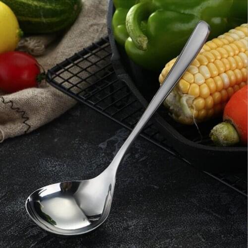 304 Stainless Steel Spoon Creative Long Handle Hotel Hot Pot Spoon Soup Ladle Home Kitchen Essential Tools