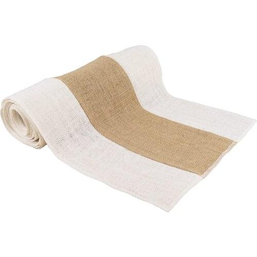 Burlap Table Runners for Kitchen Jute Table Runner - Natural Farmhouse Centerpieces for Tables - Dining Room