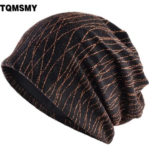 TQMSMY Fashion Knitted Shinning Beanies Ladies Outdoor Casual Hats Women Streetwear Flashing Bonnet Gorras Female Skullies TMB36