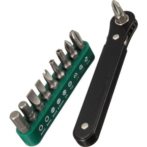 10 In 1 Socket Screwdriver Set L-shaped Angle Head Twin Wrench Driver Set Flat Phillips Torx Screwdriver Hand Repair Tools Set