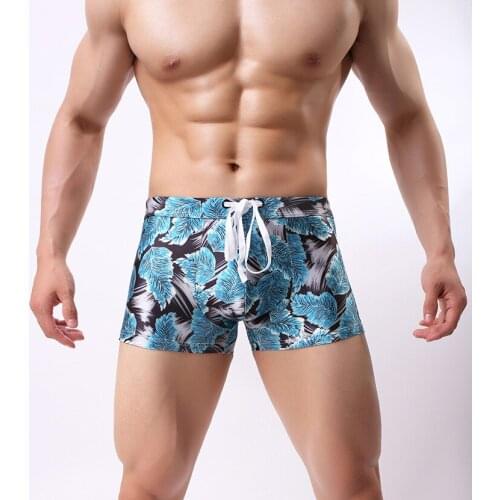 Mens Swim Trunks Quick Dry Bathing Suits Printed Swim Shorts Men Swimwear Boxer Trunks Board Surfing Shorts