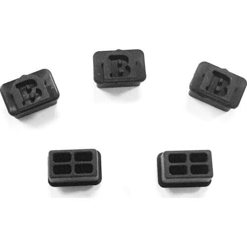 Optical fiber interface dust cover, black silica gel dust plug, waterproof and dustproof silica gel plug, connector dust cover