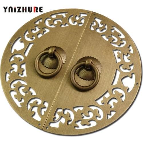 15cm 20cm Chinese Antique Copper Cabinet Handle Furniture Copper Lock Ring Retro Cabinet Door and Window Drawer Handle