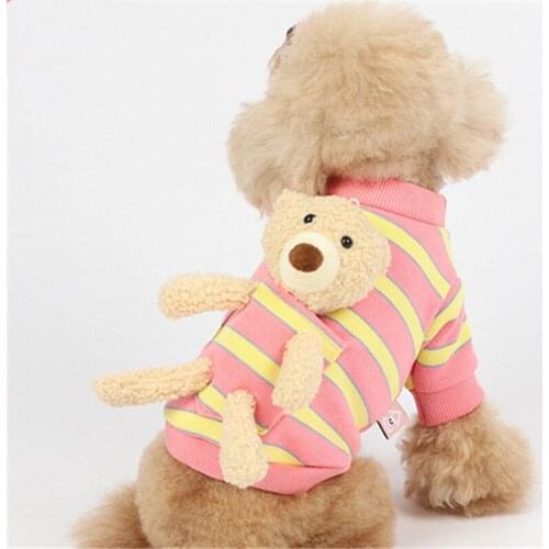 Cute Cartoon Dog Hoodie Doggie Puppy Cat Yorkshire Chihuahua Clothes XXS Dog Costume Pomeranian Poodle Schnauzer Clothing Outfit