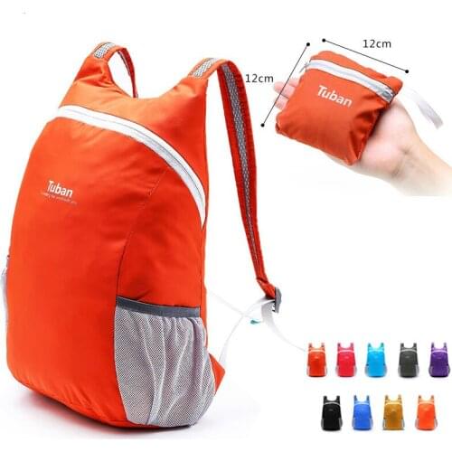 Unisex Waterproof Nylon Foldable Backpack Women Outdoor Sports Backpack Folding Sports Bag Ultralight Hiking Travel Backpack Men
