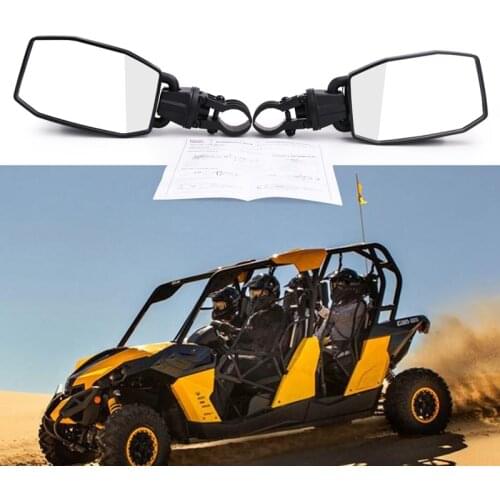 UTV ATV 1.75Inch 1.875Inch 2Inch Adjustable Rear View Mirror Side Mirrors for Polaris Ranger RZR XP 1000 900 for Can-Am