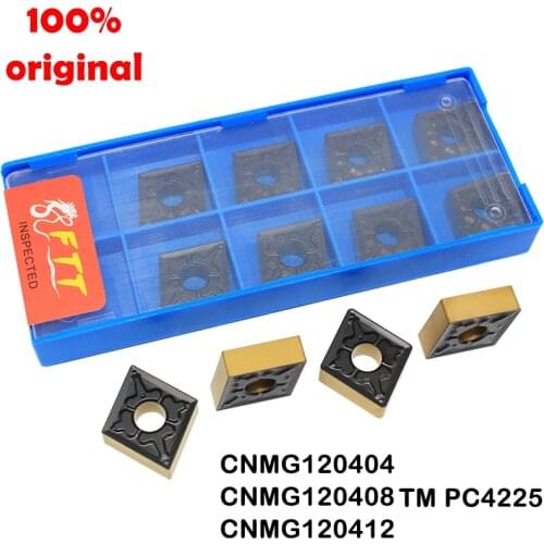 100% Original CNMG120404 TM PC4225 External Turning Tool Carbide Insert Machining Steel Parts CNC Blade CNMG120408 CNMG 120412