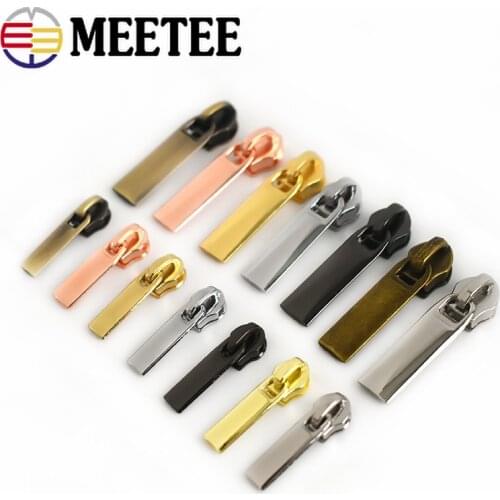 20pcs Meetee Zipper Sliders For 5# 3# Nylon Zippers Down Jacket Pocket Zips Head Bag Repair Kits DIY Accessories