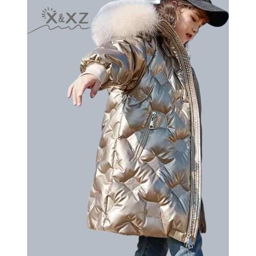 2020 Down Jacket for Girl Warm Child parka real Fur Coatr Kid Thicken Outerwear Cold Winter clothes Teenage 5-16 years snowsuit