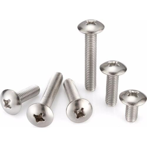 25Pcs M4*8/10/12/16/20/25/30/35/40/45/50/55/60mm 304 Stainless Steel Cross Recessed Pan Head PM Screws Phillips Screws Choose