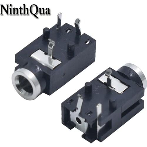 4/10pcs 3.5mm Audio Single Channel Female jack 3.5 Mono Socket for PCB Board Headset Welding Type