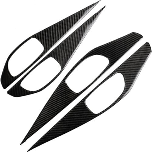 4Pcs Carbon Fiber Inner Door Handle Panel Sticker Cover For Infiniti Q50 2014-2020 Right-hand Drive Vehicle Interior Decorations