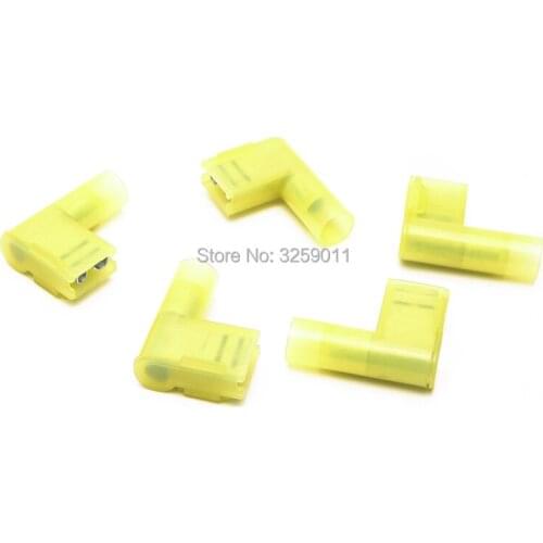 500PCS Fully Insulated Flag Wire Connector Quick Disconnects Electrical Female Spade Nylon Wire Crimp Terminal FLDNY5.5-250