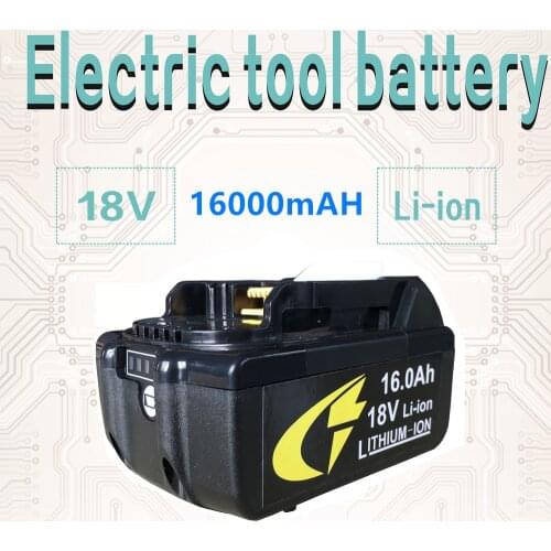 NEW Power Tool Rechargeable Battery 18 V 16000ah Lithium Ion for Makita 18v Battery BL1830 BL1840 BL1850 BL1860+DC18RC Charger