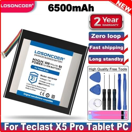 LOSONCOER 6500mAh QT31150165P H28154165P 9 lines Good Quality Battery for Teclast X5 pro X5pro Tablet PC in stock