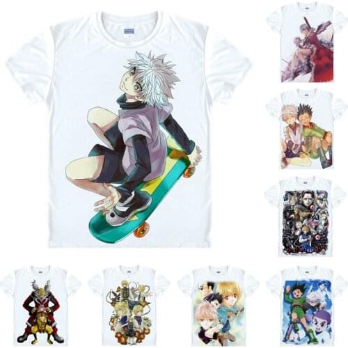 Coolprint Anime Shirt HUNTER HUNTER T-Shirts Multi-style Short Sleeve GON FREECSS Killua Zoldyck Cosplay Motivs Hentai Shirts