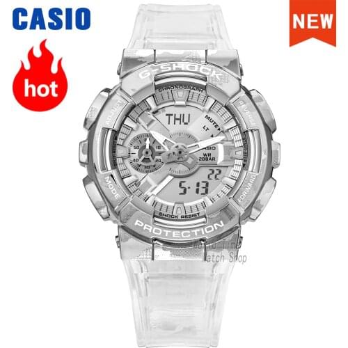 Casio watch men g shock 2021 new product transparent snow camouflage sport Double display digital watch